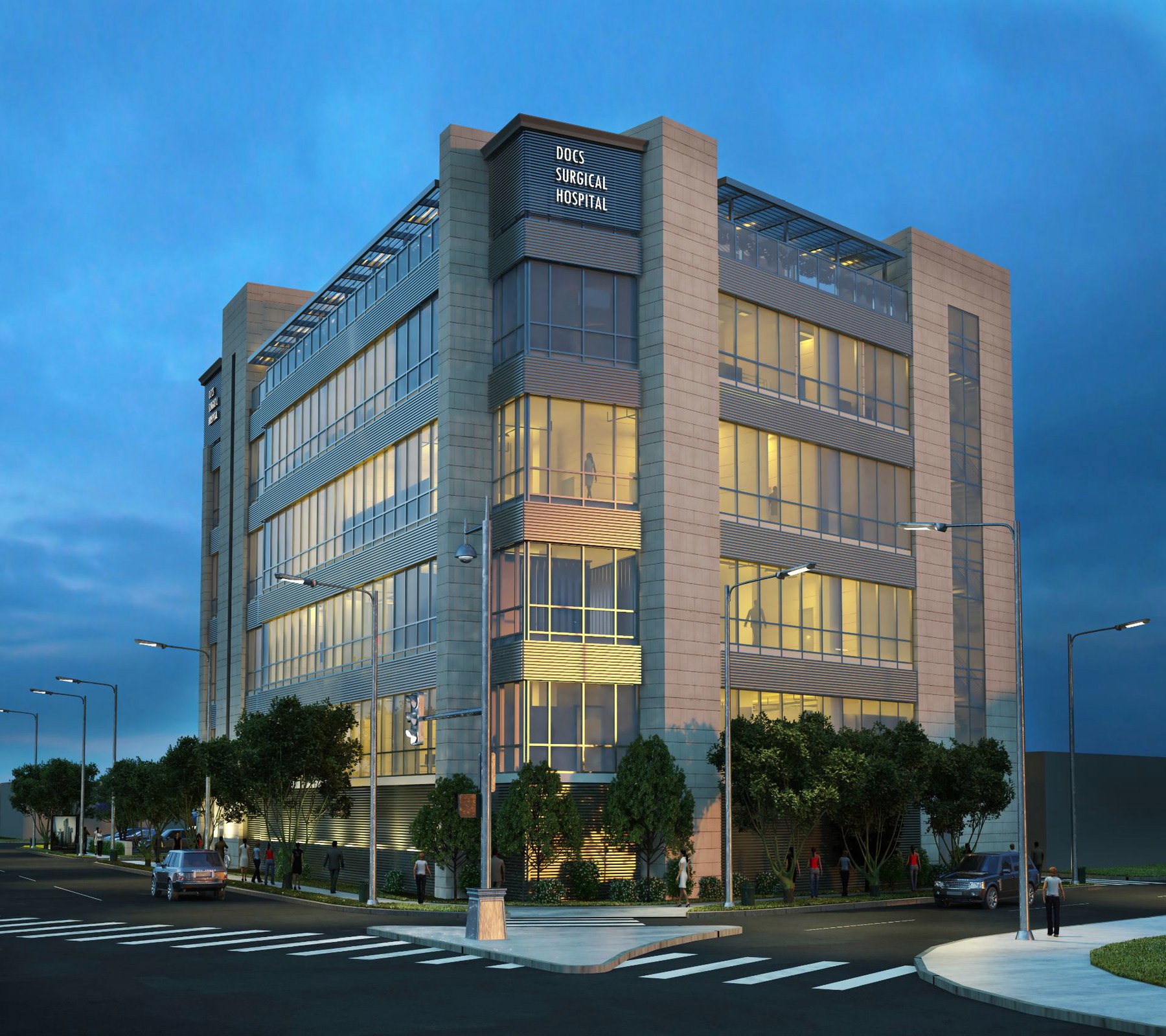 Architect&rsquo;s rendering of a completed regional center hospital project